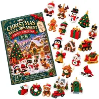 Generisch 3D 24-Tage Weihnachts Brick Ornament Adventskalender 24 Bausets Zum Hängen Einheitsgröße I