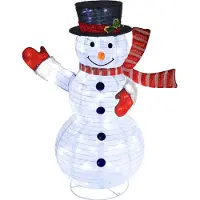 Magic Home Dekoration MagicHome Weihnachten, Schneemann, Metall/Textil, 120xLED weiß, Timer, 55,8x82x121 cm