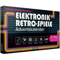 Franzis 67150 Elektronik Retro Spiele Adventskalender 24 Spiele der 70er und 80er zum Selberbauen inkl 28-seitigem Begleitbuch ohne Löten