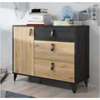 Forte Kommode Sideboard LYA Optik: Mauvella / Cabezone Eiche, Braun 108,1x41,5x85,5 cm