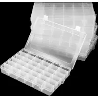 OEM 6er Set Aufbewahrungsbox 36 Fächer, transparent, verstellbare Trennwände