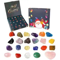 Generisch Adventskalender Kristall Countdown 24 Tage Natur-Edelstein-Dekoration
