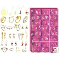Generisch Weihnachts Schmuck Adventskalender 24-Tägiges Schmuck-Set Spirit Enhancer