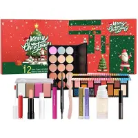 Generisch Adventskalender Make-up 12-teilige Festtags-Beauty-Produkte Make-up-Countdown-Kalender-Set für Arbeit und Partys