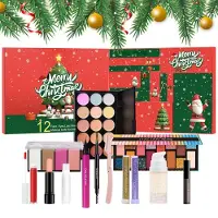Generisch Make-up-Adventskalender 12-teilige Festtags-Beauty-Produkte Make-up-Countdown-Kalender-Set für Arbeit und Partys