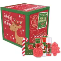 Accentra Pflege Adventskalender 2026 für Jungen und Mädchen mit 24 Pflegeprodukten mit Bodylotion Badebomben Duschgel Shampoo Lip Balm Handcreme Beauty