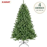 Floordirekt Künstlicher Weihnachtsbaum Evergreen – Tannenbaum in dichter Fichtenoptik mit Metallständer, Grün, 180 cm