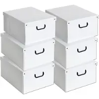 OEM 6 Aufbewahrungsboxen mit Deckel, Karton, 40x50x25 cm, Tupfen-Design