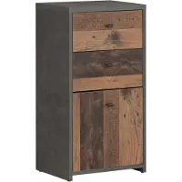 Forte Kommode BEST CHEST in Old Used Wood Shabby / Vintage und Betonoptik 41 x 77 cm mit 2 Schubladen von