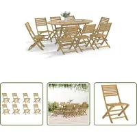 The Living Store Gartenstühle 8 Stk. Klappbar 48,5x61,5x87 cm Massivholz Akazie
