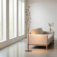JUST LIGHT LED-Stehleuchte Aurelia, rostbraun, Metall, 2.700K, Dimmer