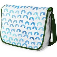 Merkloos Trendige Messenger-Schultasche mit Khaki-Riemen für Jungen und Mädchen 29x36cm