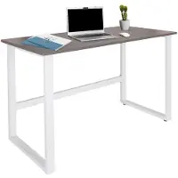 Dripio Schreibtisch grau/weiß 120x60 cm, robustes Stahlgestell