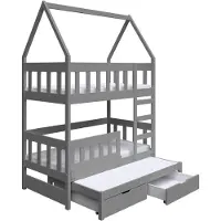 Selsey Vistena - Kinderbett mit Bettkasten, Grau, 75x180 cm