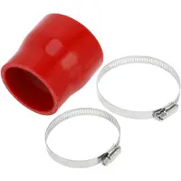 Merkloos Silicone Schlauch 4-lagig - Gerade Verbindung - Innendurchmesser 60mm/70mm - Länge 76mm - Dicke 5mm - Rot - Kühlerschlauch