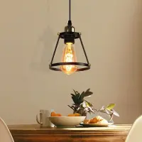 ZMH Pendelleuchte Metall 120CM Schwarz höhenverstellbar 1-flammig Retro Minimalistisch E27 Fassung Büro Wohnzimmer wohnzimmerlampe