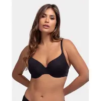 Dorina Bügel-BH "Michelle", Damen, Gr. 70, Cup D, schwarz, Obermaterial: 56% Polyamid, 32% Polyester, 12% Elasthan, unifarben, BHs Bügel-BH, leicht gepolstert, weicher Stoff