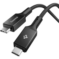 Spigen EB24015CC, 1,5 m, USB C, USB C, USB4 Gen 3x2, 40 Gbit/s, Schwarz