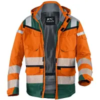 Kuebler unisex Warnjacke Winter REFLECTIQ orange, moosgrün Grösse L