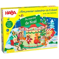 Haba Adventskalender Am Weihnachtsmarkt 24 liebevoll gestaltete Holzfiguren und eine 3D-Spielkulisse für Kinder ab 2 Jahren