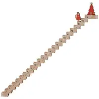 Generisch Countdown-Kalender Für Die Weihnachtstreppe Countdown Bis Weihnachten Santa's Staircase Weihnachts Countdown Kalender Ornament Tischschild 1 Stück