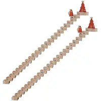 Generisch Countdown-Kalender Für Die Weihnachtstreppe Countdown Bis Weihnachten Santa's Staircase Weihnachts Countdown Kalender Ornament Tischschild 2 Stück