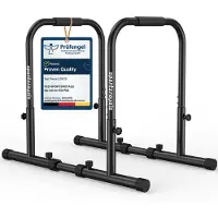 Merkloos Dips-Stange mit Paralletten – Verstellbar – 100 kg – Stahl – Für das Training zu Hause