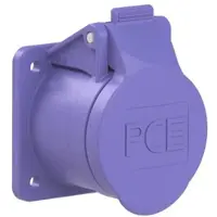 Pce 372f4v CEE-Anbausteckdose gerade 55x55mm 32A 2p 24VAC 50/60Hz IP44/IP54 TWIST