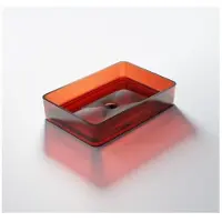 Steinberg Serie 489 Aufsatzwaschtisch, rechteckig, aus Polyresin, mit Ablaufstopfen, 550x360x140mm, 489701031