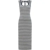 Ragwear Shirtkleid "Shirtkleid Montyca Stripes YOUMODO", Damen, Gr. S, N-Gr, blau (navy), Obermaterial: 95% Baumwolle CO. 5% Elasthan EL., Kleider Shirtkleid