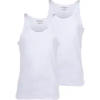 Emporio Armani für Herren. EM005315_AF24322 2er-Set weiße T-Shirts (L), Heimtextilien, Baumwolle, Ärmellos / Hosenträger