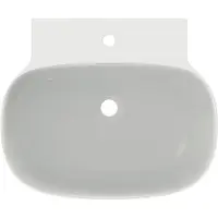 Ideal standard Linda-X Waschtisch, 1 Hahnloch, mit Überlauf, 600x500x135 mm, T4755V1, Farbe: Seidenweiß