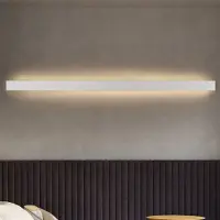 ZMH Wandleuchte Innen Wandlampe LED - Modern Schlafzimmer 100CM Flurlampe Warmweiß 31W Weiß Treppenhauslampe Wandbeleuchtung für Flur Treppenhaus