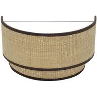 OEM Bild mit Beleuchtung, Natur/Braun, 17x30x15 cm, Metall/Textil