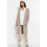 Witt Strickjacke "Long-Strickjacke Long-Strickjacke", Damen, Gr. 42, beige (beige, ecru, meliert), Wirkware, , Casual, Strickjacken Strickjacke