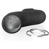OEM Aluminium-Luftkanal 25,4 cm x 2,4 m, flexibel, mit Klemmen