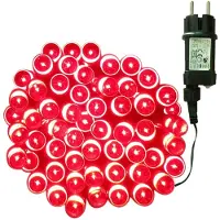 Dripio LED-Lichterkette 13m 100 LED rot, 8 Modi, IP65, mit Stecker