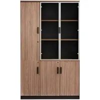 JVmoebel Büroschrank Moderne Holz Schrank für Dokumente Designer Braun Büromöbel