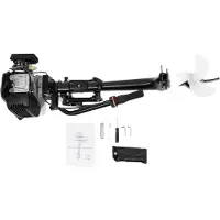 OEM 55cc 4-Takt Außenbordmotor, 4PS Leistung, 5500 U/min Geschwindigkeit, schwarz