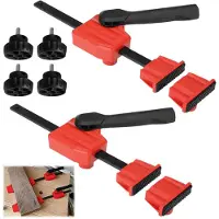 Merkloos Werkbankklemme Werkbankhalter Schraubzwinge - 20 mm - 2 Stück - Kunststoff und Kohlenstoffstahl - Für Holzbearbeitung und Fräsen