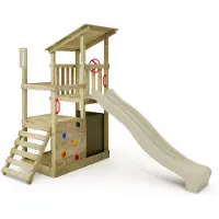 FATMOOSE Kletterturm FruityForest Fun, Rutsche salbeigrün, Plane olivgrün