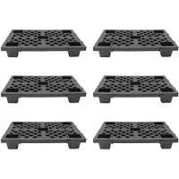 Merkloos Set aus 6 stapelbaren Kunststoffpaletten – 60 x 40 cm