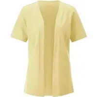 Sieh an! Shirtjacke SIEH AN "Shirtjacke Shirtjacke aus Baumwolle", Damen, Gr. 54, zitrone, Modisch, Shirts Shirtjacke