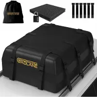 Merkloos Dachbox Dachtasche Dachgepäcktasche - 550 L - Wasserdicht - Schwarz - Mit Antirutschmatte und 6 Gurten - Für Auto mit oder ohne Dachträger