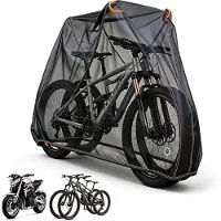 Generisch Fahrradschutzhülle für 2 Fahrräder - 500D Oxford-Material - Wasserdicht - Winddicht - Geeignet für Mountainbikes, Rennräder und E-Bikes