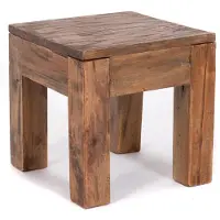 Merkloos Couchtisch Beistelltisch Pflanzentisch - 30 x 30 x 30 cm - Recyceltes Holz - Massiv - Shabby Chic