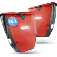Buchel Fietstassen Gepäckträger - Set aus 2 Stück - 14 Liter Fassungsvermögen - Wasserdicht