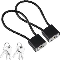 Generisch Kabelschlösser mit Schlüssel – Set aus 2 Stück – Schwarz