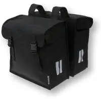 Basil Fahrradtasche, doppel, 47 Liter Fassungsvermögen, wasserdicht, aus 600D Polyester, schwarz