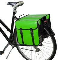 Generisch Fahrradtasche, Doppelpack, 26 Liter - 2 x 13 Liter - Wasserdicht - Limettengrün